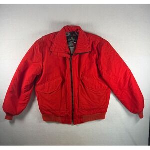 Vintage Golden Fleece Spiewak Red Bomber Jacket Thinsulate Plaid USA Mens M